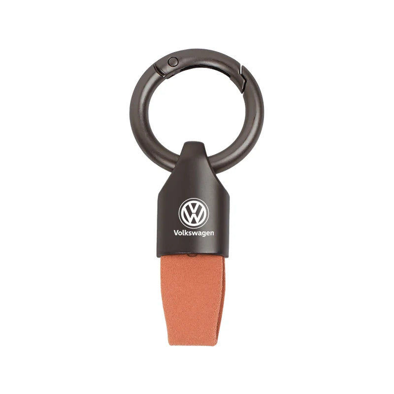 Luxury Men Women Suede/Metal Key Chain Fashion Keychain K...