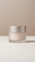 PDRN collagen neck cream in frosted glass