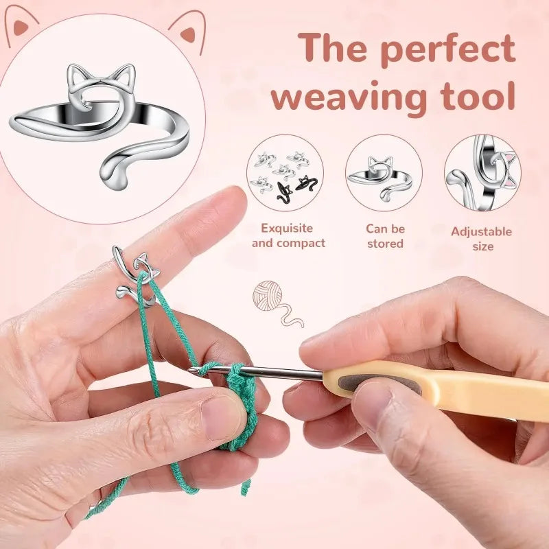 Adjustable Knitting Yarn Guide Rings