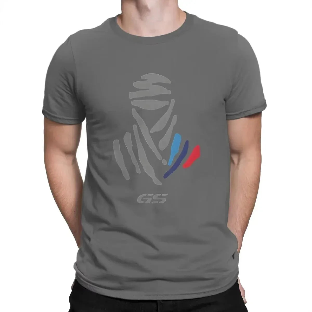 2026 SUMMER GS LIGHT Men's 2D T Shirt GS Grunge Motorcycle BRUSHES O Neck Short Sleeve 100_ Cotton Top Men Tees Clothing