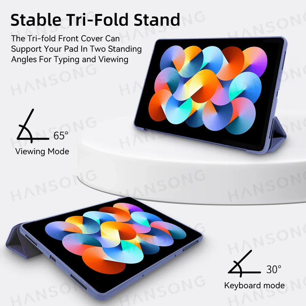 For Xiaomi Redmi Case pro 12.1in 2024 Flip Stand PU Protective Cover For Redmi Pad SE 11in Leather Shell Tablet Protective Case