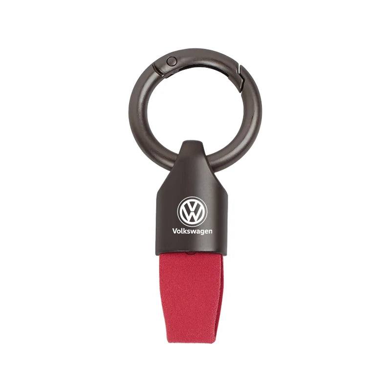 Luxury Men Women Suede/Metal Key Chain Fashion Keychain K...