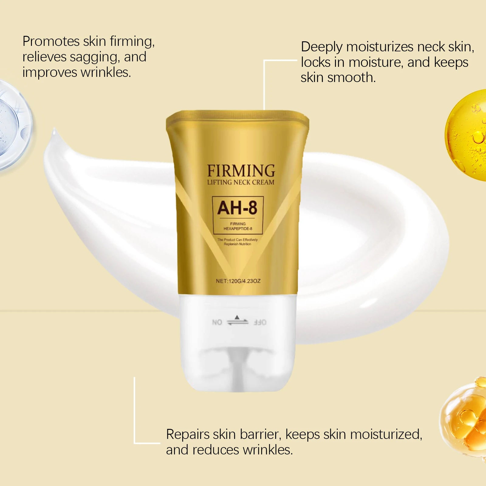 Neck Firming Roller Cream — Firm, Nourish & Remove Wrinkles