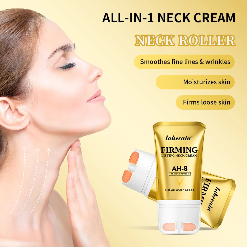 AH-8 Neck Firming Cream with Roller Massager