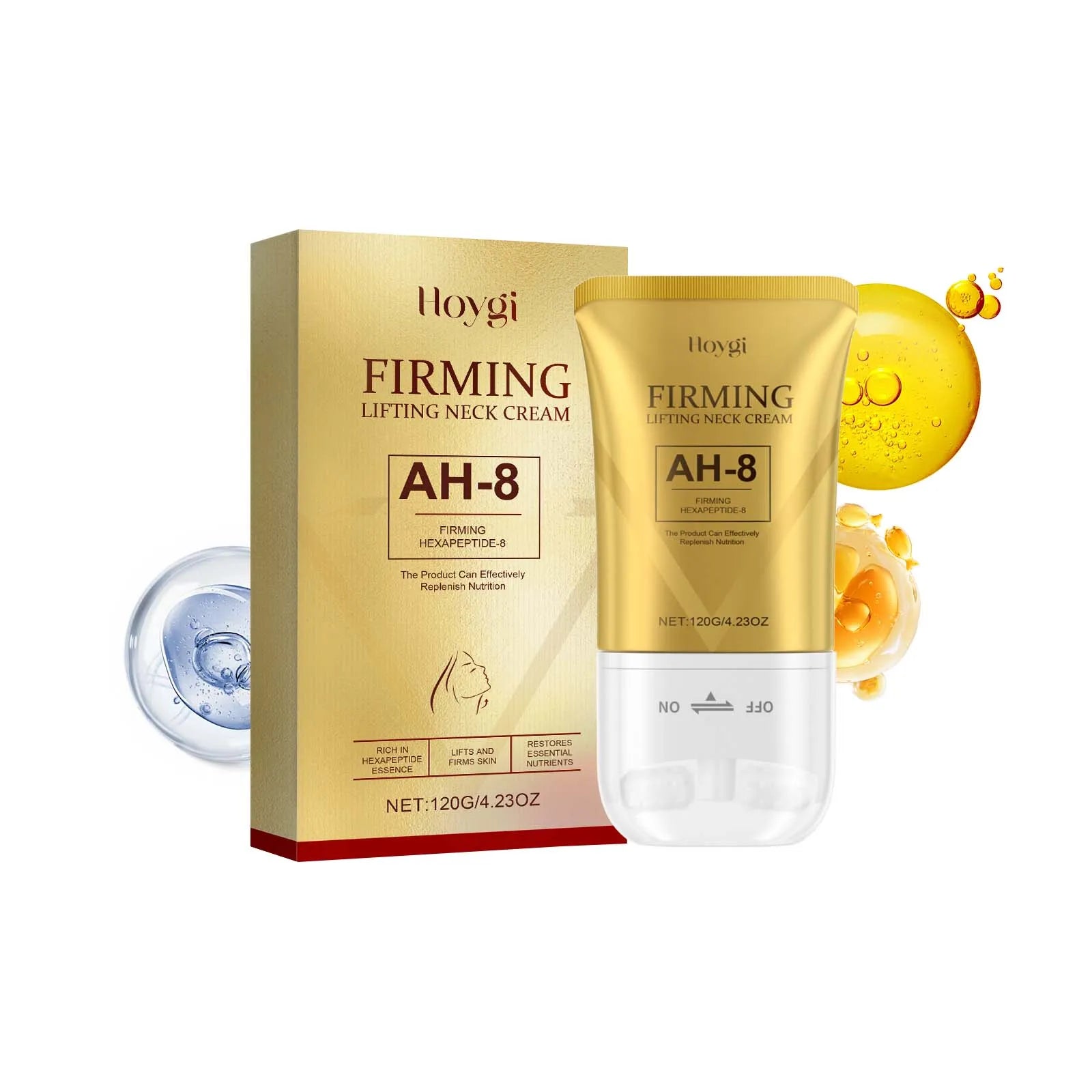 AH-8 Neck Firming Roller Cream — Reduce Double Chin & Fine Lines