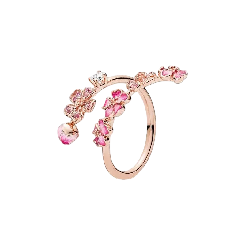 S925 Silver Bow Love Flower Ring Fashionable and High end...