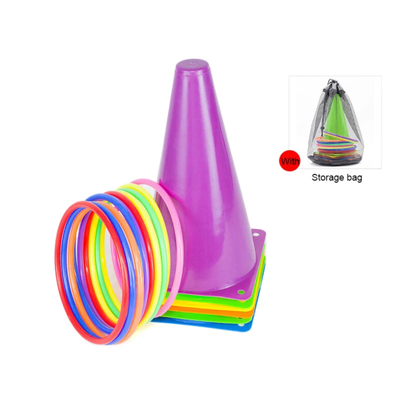 Party Games Ring Toss Game Carnival Combo Set Soft Plasti...