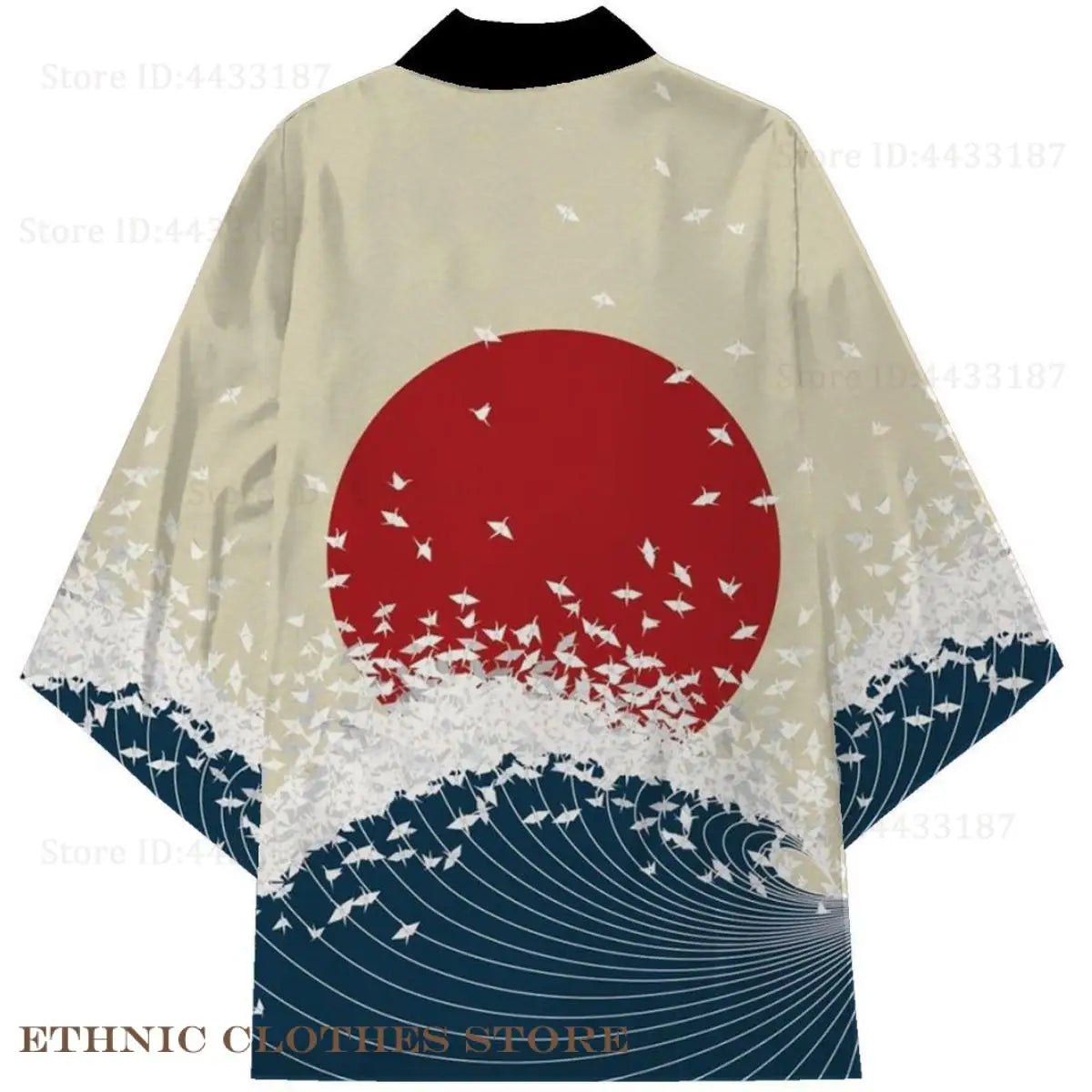 Japanese Dragon Print Kimono Cardigan