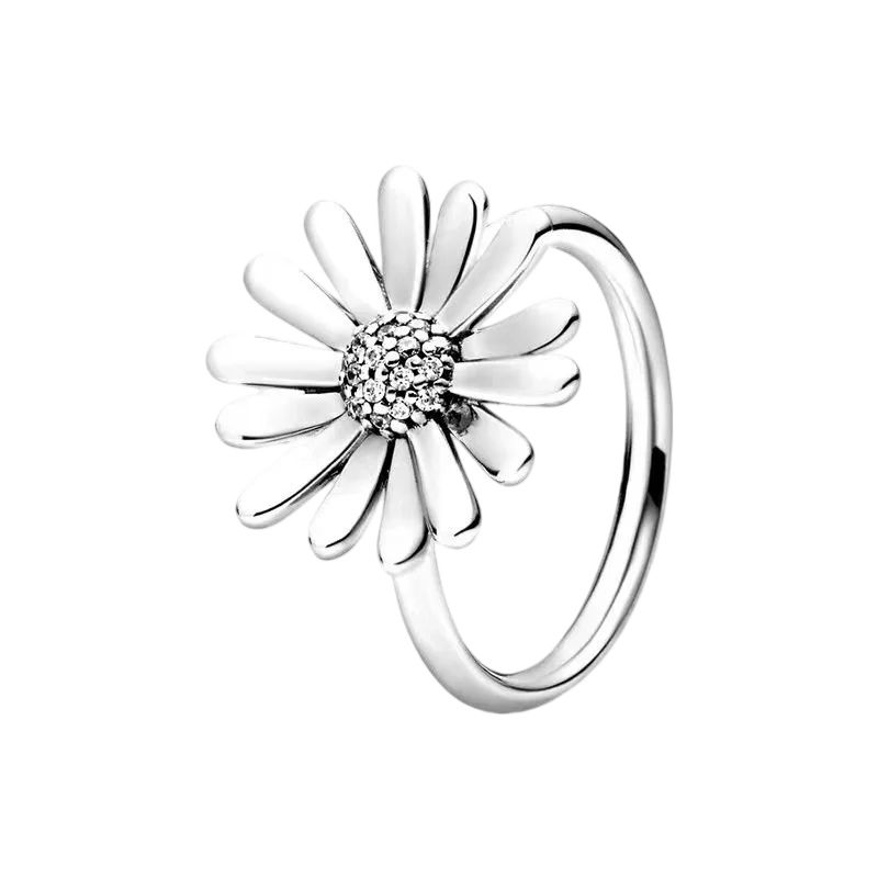 S925 Silver Bow Love Flower Ring Fashionable and High end...