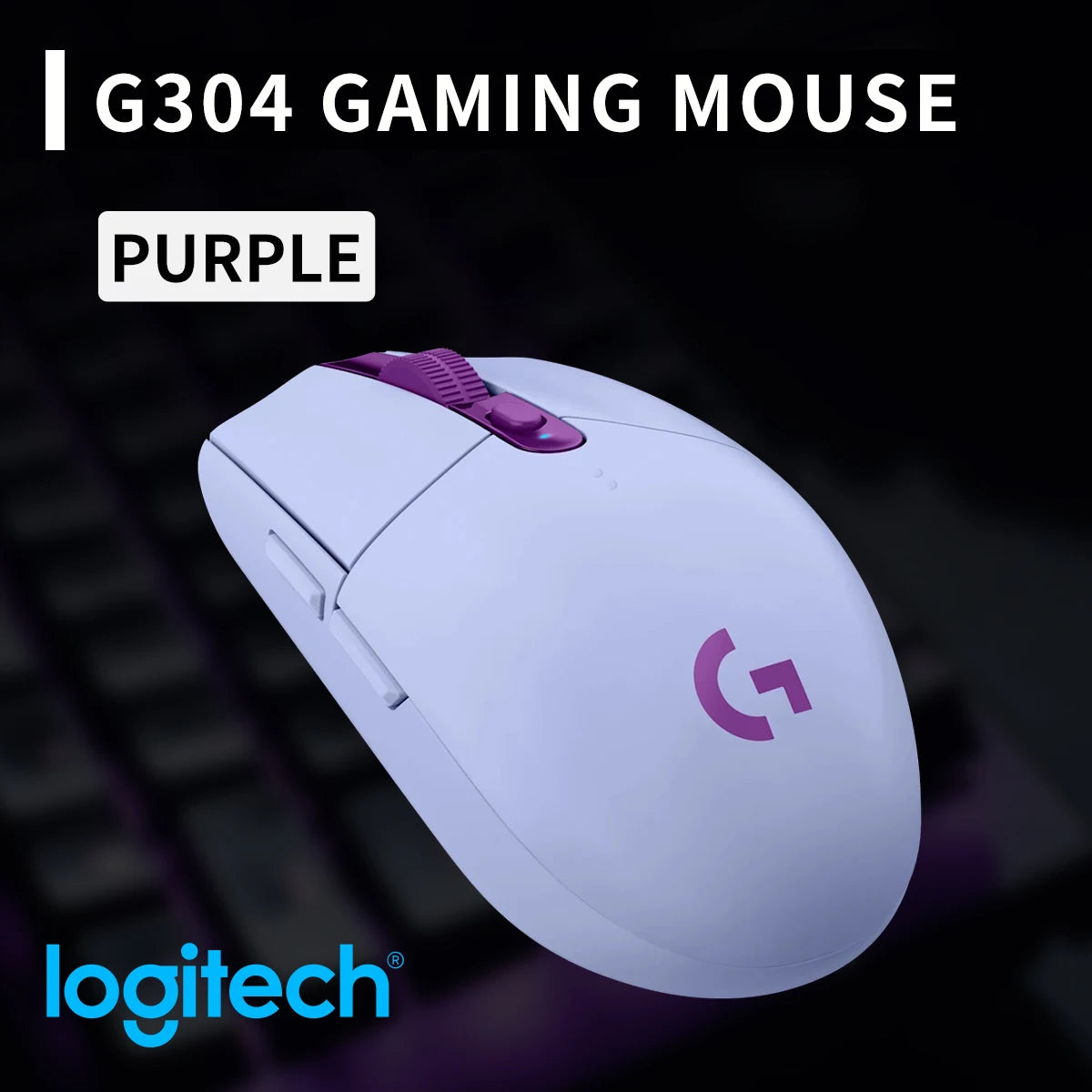 Logitech G304 Wireless Gaming Mouse 12000 DPI HERO Sensor LIGHTSPEED 1ms 9-Month Battery Creative Long Battery Users G304/G305