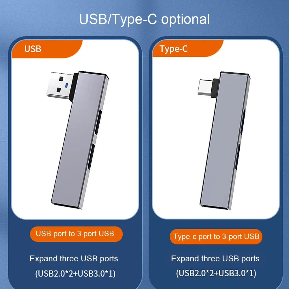 3 in 1 USB Docking Station OTG USB 3.0/Type-C 3.0 To 3 USB USB HUB Type C HUB Speed 5.0Gbps 3 Port for PC Computer Laptop