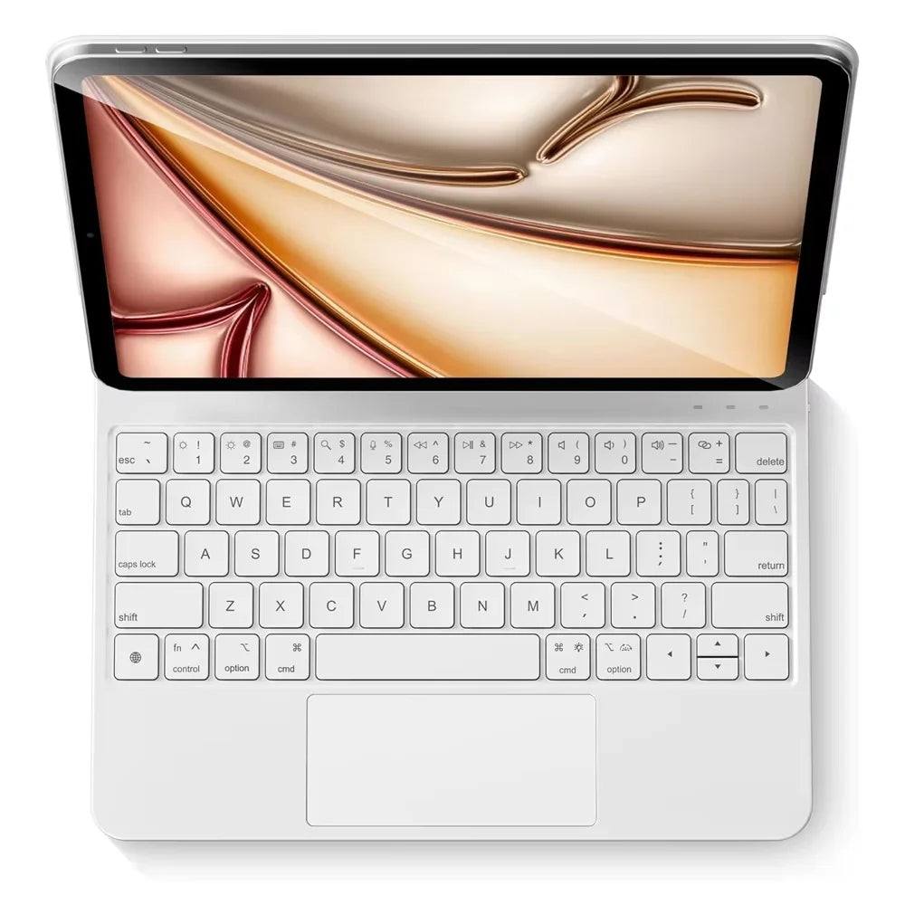 READ YYEAH Magic Keyboard For iPad 2025 11th A16 2025 Air 11 M3 iPad Case Smart Magnetic Book Cover Backlight Touchpad Hebrew