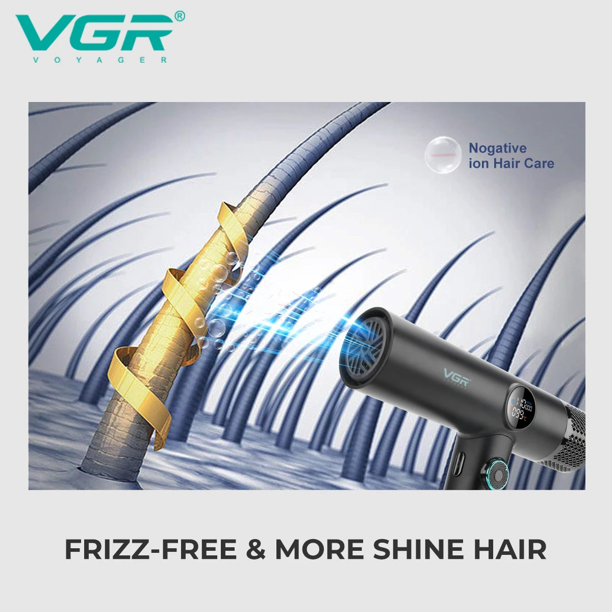 VGR Leafless Hair Dryer Professional Blow Dryer Brushless...