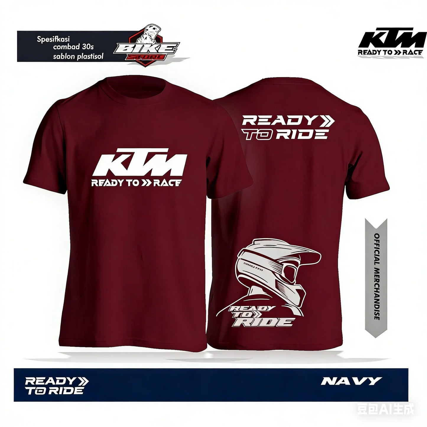 2026 New Unisex KTM Racing Team T-Shirt Premium Cotton Off-Road Moto Racing Print Casual Short Sleeve Tops