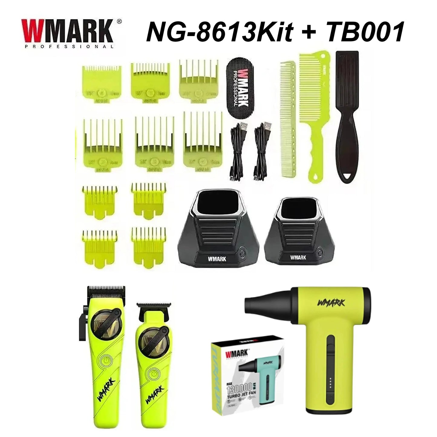 WMARK Trimmer	Professional Haircut Kit DLC Blade Hair Cli...