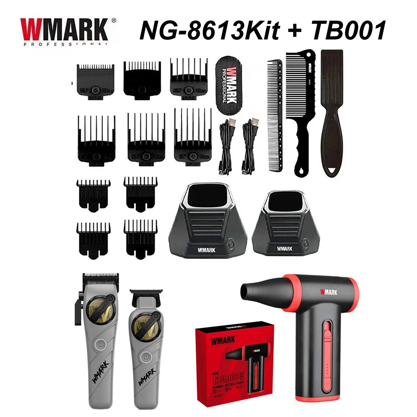 WMARK Trimmer	Professional Haircut Kit DLC Blade Hair Cli...