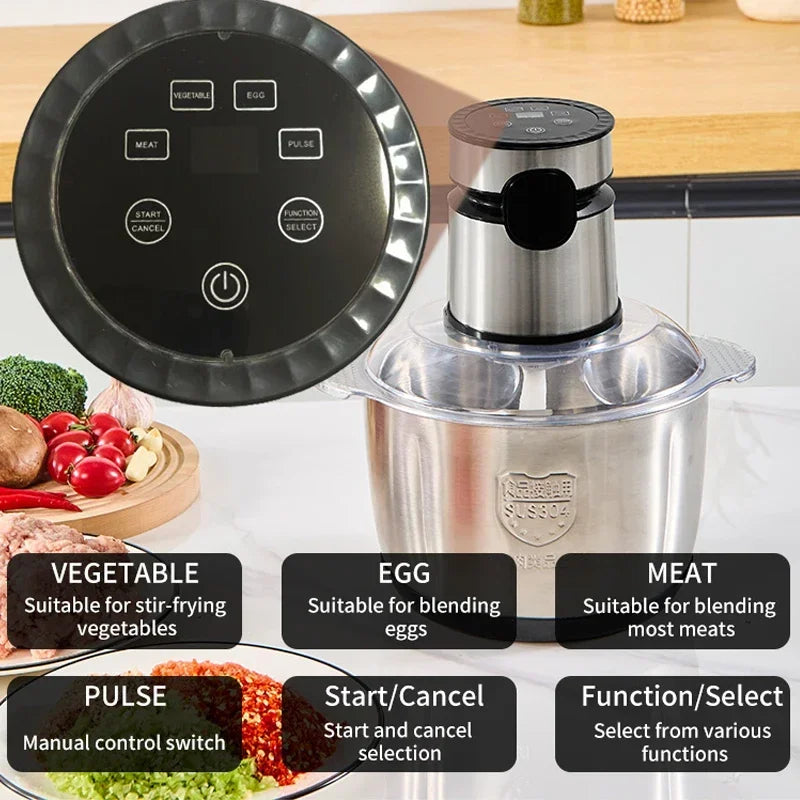 TINSOL 5L Electric Meat Grinder Multifunctional 304 Stain...