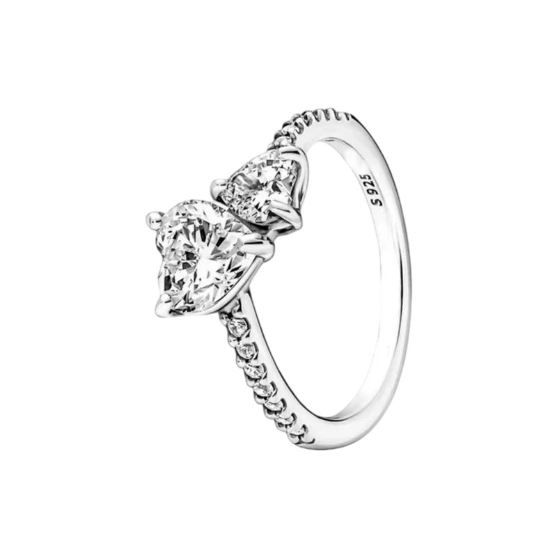 S925 Silver Bow Love Flower Ring Fashionable and High end...