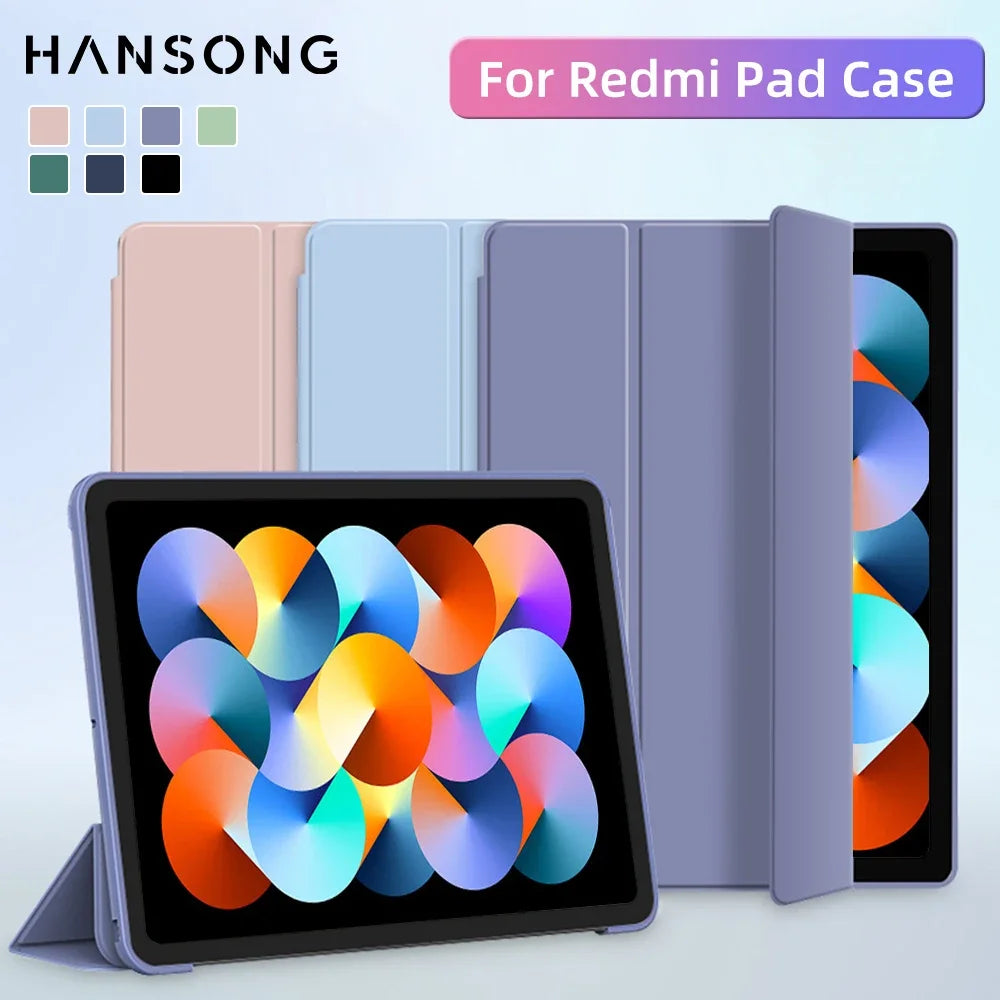 For Xiaomi Redmi Case pro 12.1in 2024 Flip Stand PU Protective Cover For Redmi Pad SE 11in Leather Shell Tablet Protective Case