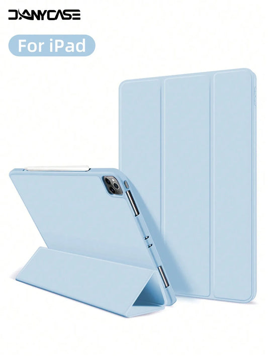 Protective Case With Pencil Slot, Compatible With IPad A16 2025, Air 11"/13", M2/M3, Pro 11"/13", M4 2024, Air 5/4 10.9", Air 3 10.5", 9th/8th/7th Gen 10.2", 5th/6th Gen 9.7", Mini 6