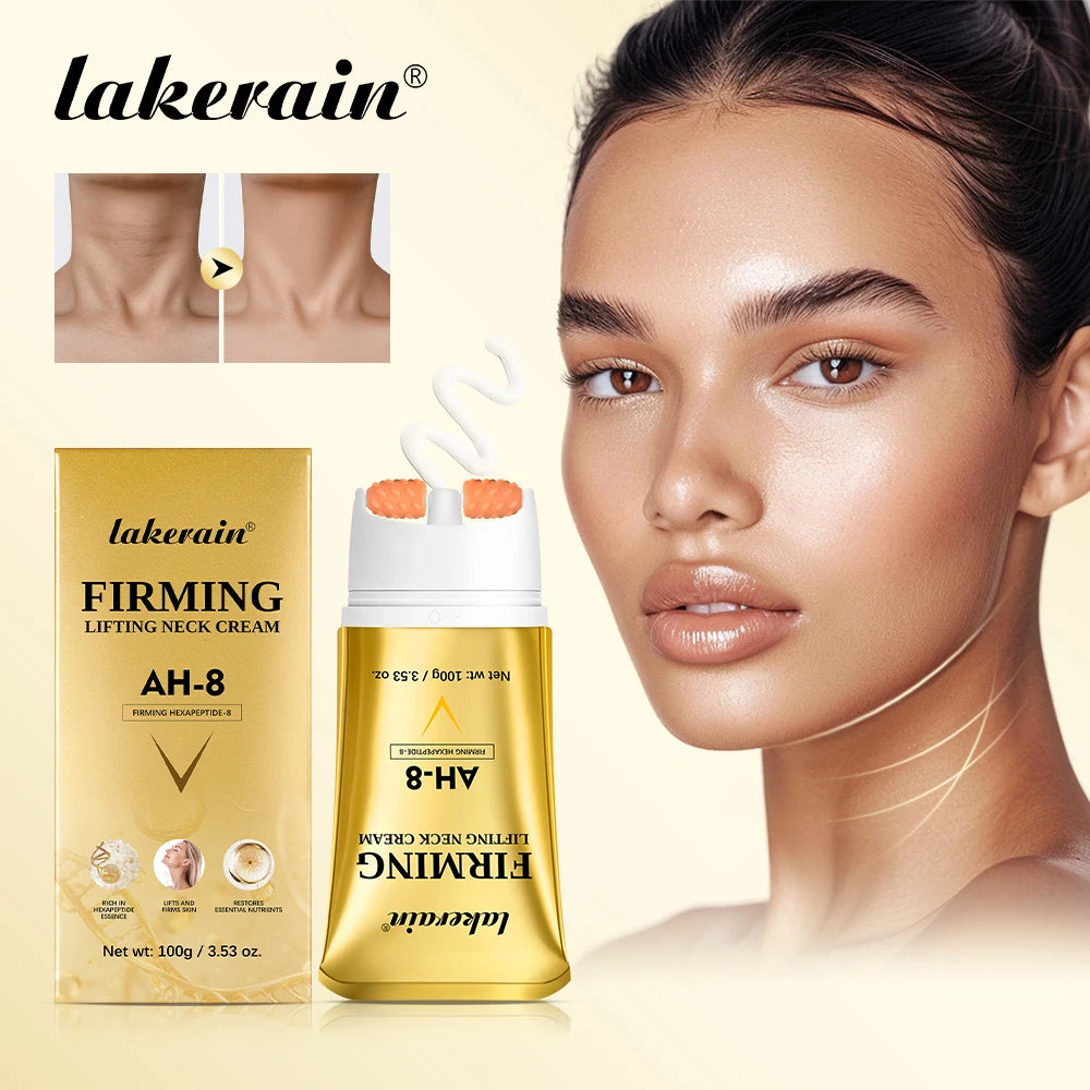 AH-8 Neck Firming Cream with Roller Massager