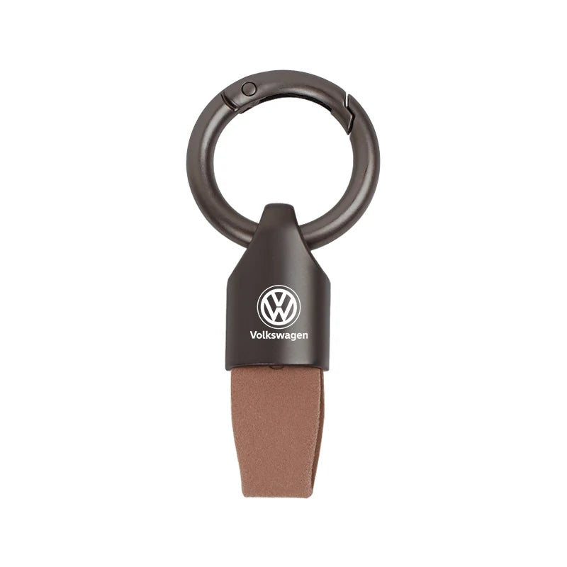 Luxury Men Women Suede/Metal Key Chain Fashion Keychain K...