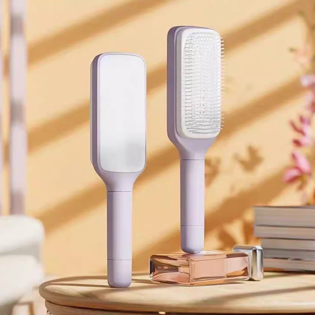 Self-Cleaning Hairbrush – Anti-Static, Rotating & Scalp Massage