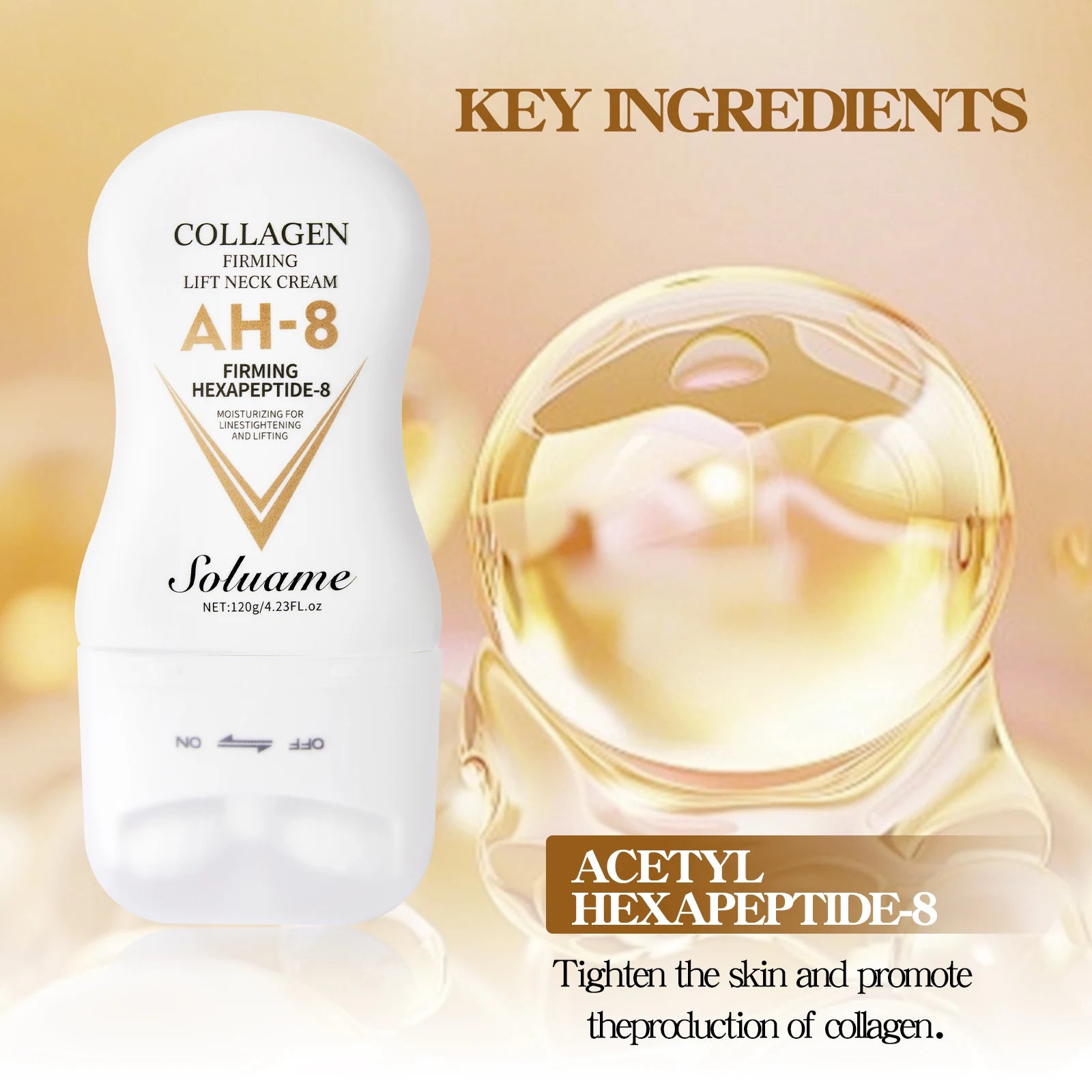 Collagen Neck Firming Cream with Massage Roller