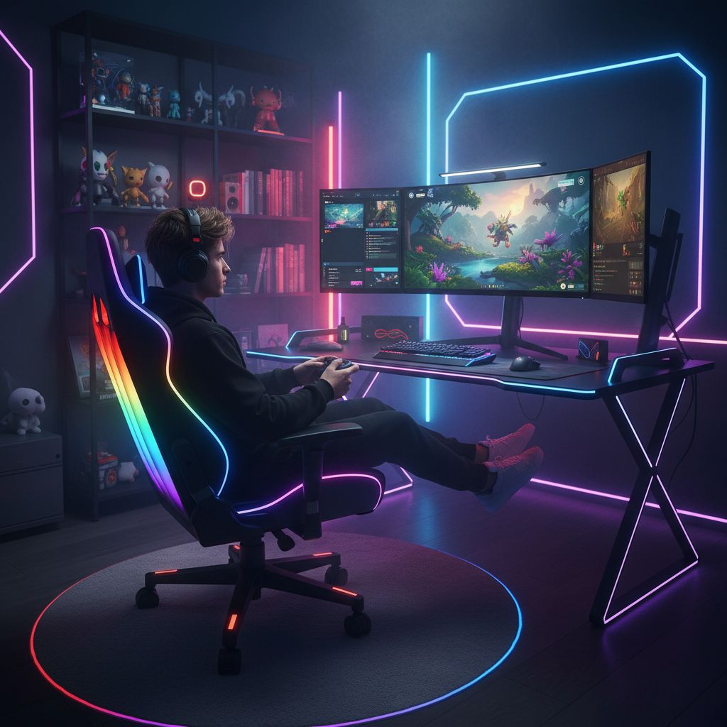 Gaming Chair lifestyle in gaming room