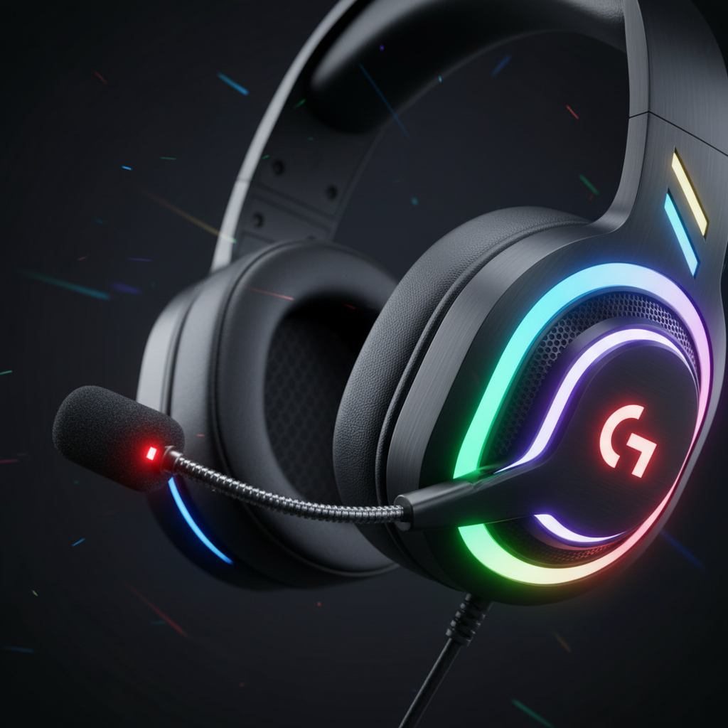 Gaming Headset Pro RGB ear cushion detail